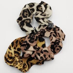 nOir Jewelry Ombre Leopard Scrunchies Hair - One Size - NWT